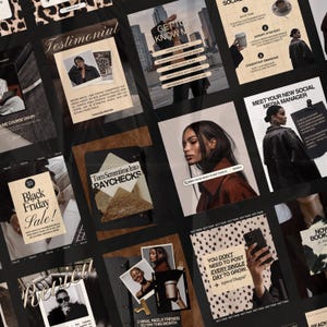 Editorial Instagram Canva Templates for Coaches | Social Media Templates | Content Creator Kit | Faceless Marketing