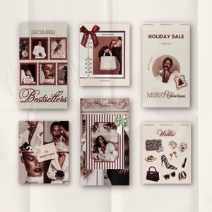 Aesthetic chic luxury brand Christmas Instagram Canva template crafted for editorial-style social media marketing, featuring moody feminine branding, Instagram feed ideas, Canva post layouts, content creator templates, digital marketing creative ads, Instagram story ideas, luxury Canva templates, social media post design inspiration, and holiday content for coaches, influencers, and designers.