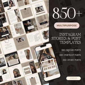 Social Media Templates | Canva Instagram Templates Social Media Marketing | Small Business Marketing | Minimalist Aesthetic | Neutral Colors