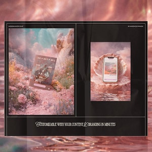 Aesthetic Instagram template kit for Canva created for spiritual businesses and content creators. Includes post and story templates designed to support consistent Instagram posting, feed design, and social media marketing strategy. Instagram Canva templates for modern mystics who want editorial, dreamy, and bold social media content. This kit supports Instagram feed planning, story creation, and branding using fully editable Canva templates.