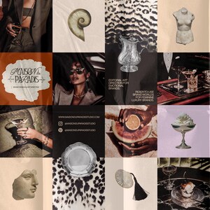Moody chic luxe holiday Instagram Canva template designed with an editorial aesthetic for luxury branding, providing Instagram content ideas, Canva template inspiration, social media post design, Instagram story layouts, digital marketing creative ads, holiday feed themes, aesthetic Instagram ideas, and feminine branding visuals perfect for December promotions and strategic social media content.