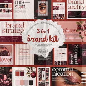 Kit de marca Canva de estilo femenino oscuro para coaches, marca Cherry Coded Old Money