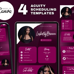 Lash Tech Acuity Scheduling Template, Lash Tech Website, Lash Tech Branding, Canva Templates Website Template, Lash Artist, Instant Download
