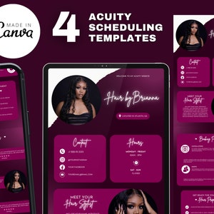 Hair Stylist Acuity Scheduling Template, Acuity Scheduling Template, Hair Stylist Website, Website Template Canva Template, Instant Download