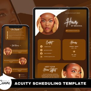 Hair Stylist Acuity Scheduling Template, Acuity Scheduling Template, Hair Stylist Website, Website Template Canva Template, Instant Download