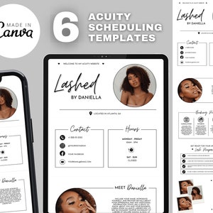 Lash Tech Acuity Scheduling Template, Lash Tech Website, Lash Tech Branding, Canva Templates Website Template, Lash Artist, Instant Download