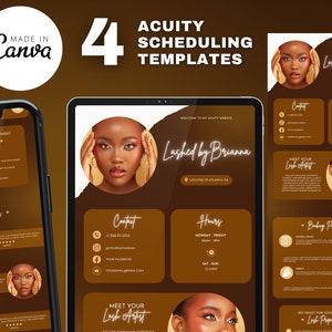 Lash Tech Acuity Scheduling Template, Lash Tech Website, Lash Tech Branding, Canva Template, Website Template, Lash Artist, Instant Download