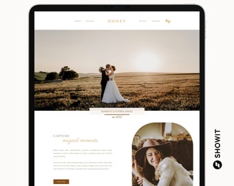Website Design for Photographers, Photography Website, Wedding Photographer, Web Design, Showit Website Template - Instant Download