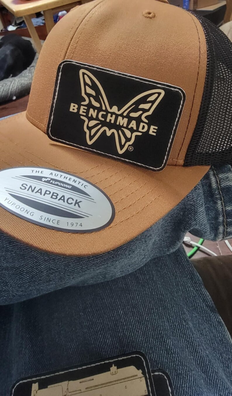 Custom Leather Patch Hat, Logo Hats, Laser Engraved Leather Patch - Etsy