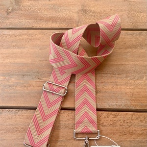 Fashionable Pink Monogram Bag Strap With Scarf