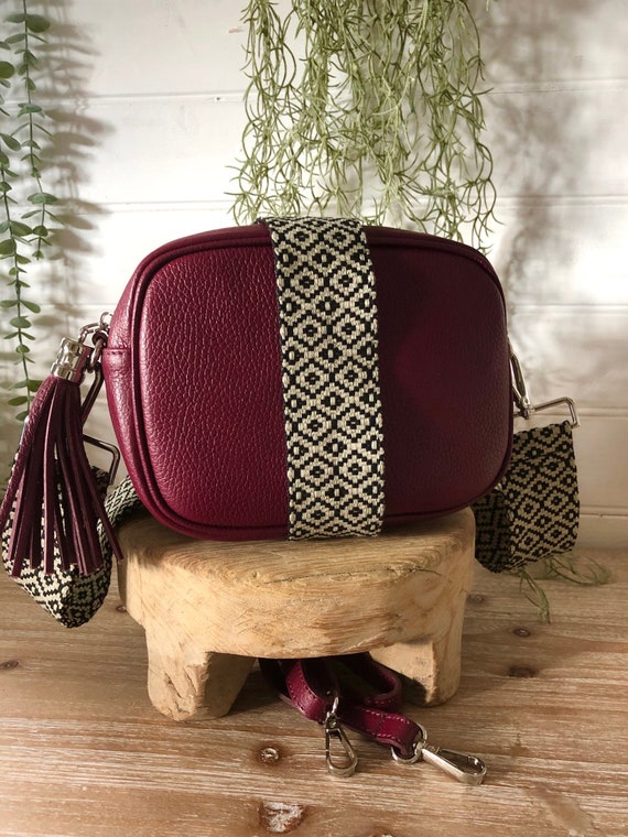 Burgundy Leather Bag Dark Red Leather Bag Cherry Red Bag Wine Red Tassel Bag Burgundy Crossbody Burgundy Disco Bag Maroon Leather Bag Etsy