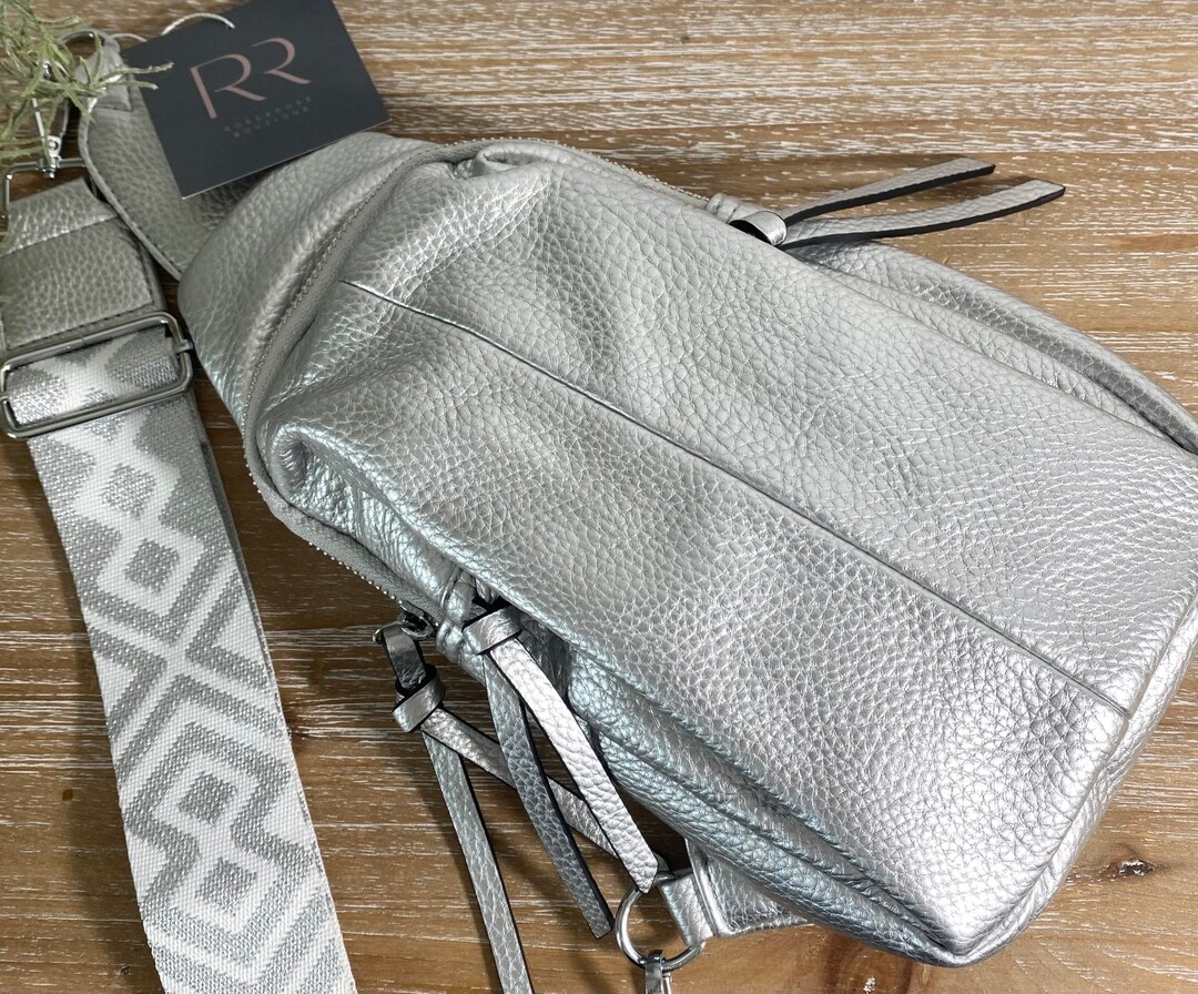 Womens Silver Bum Bag