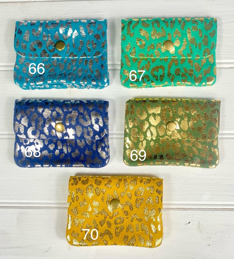 Metallic Leather Purse, Real Leather Purse, Coin Pouch, Leather Coin Purse, Small Change Wallet, Colourful Purse, Handmade in Italy image 15