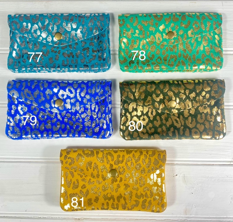 Metallic Leather Purse, Real Leather Purse, Coin Pouch, Leather Coin Purse, Small Change Wallet, Colourful Purse, Handmade in Italy image 17
