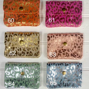 Metallic Leather Purse, Real Leather Purse, Coin Pouch, Leather Coin Purse, Small Change Wallet, Colourful Purse, Handmade in Italy image 14