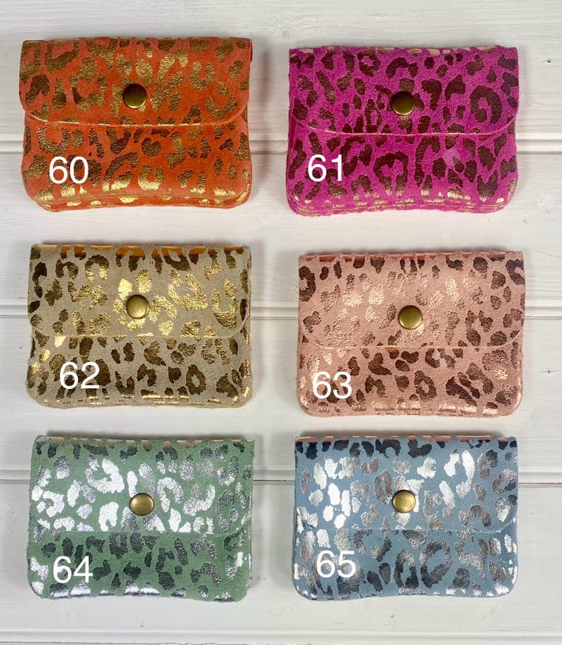 Metallic Leather Purse, Real Leather Purse, Coin Pouch, Leather Coin Purse, Small Change Wallet, Colourful Purse, Handmade in Italy image 14