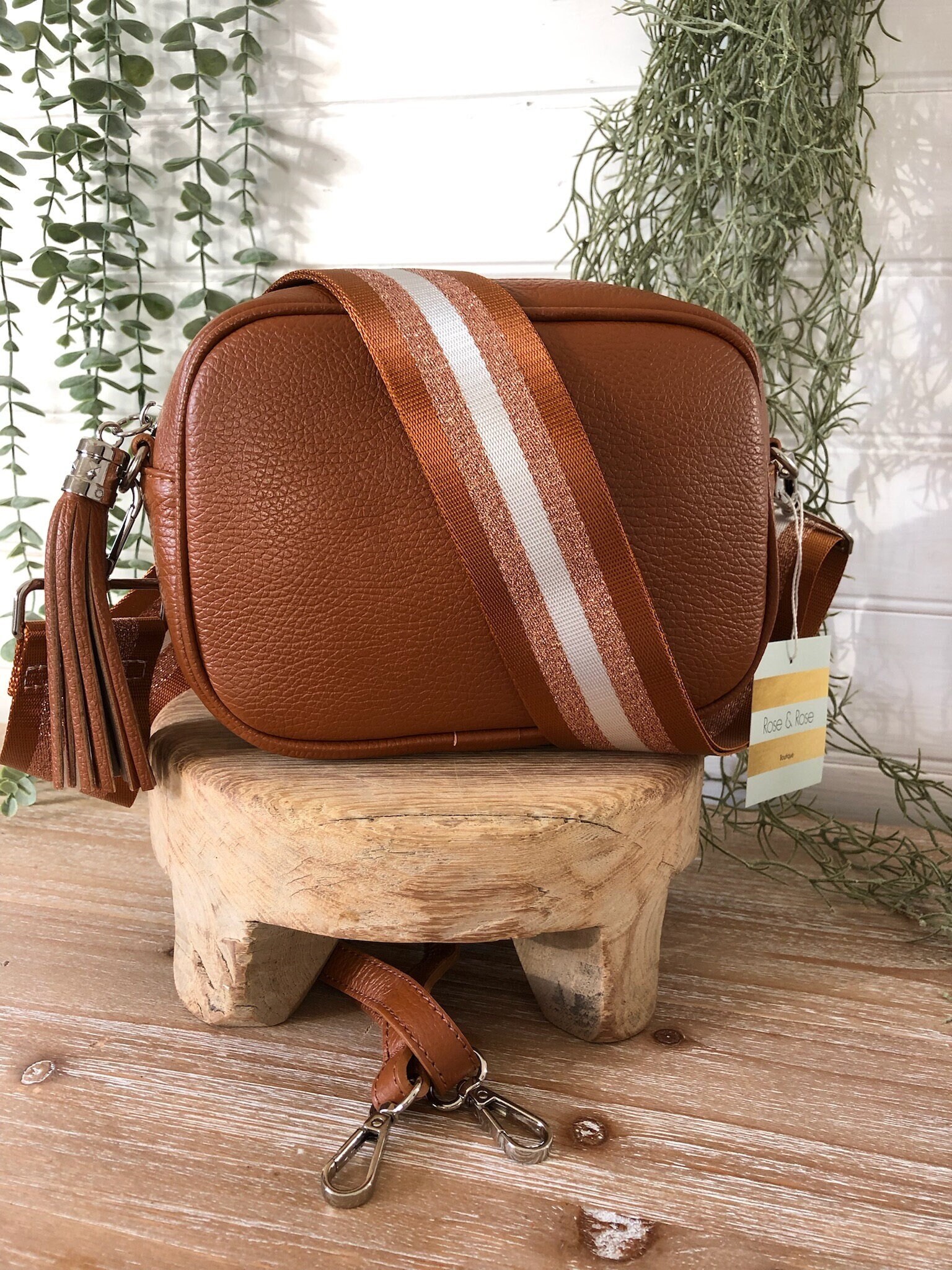 Dark tan cross body bag hotsell