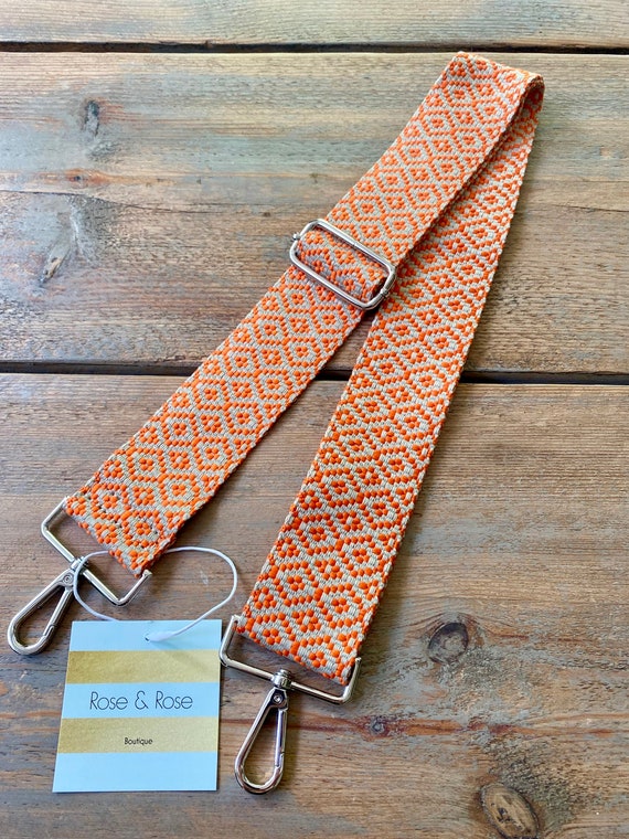 Orange Bag Strap Orange Purse Strap Orange Diamond Bag Strap Orange Geometric Bag Strap Bag Orange Crossbody Bag Strap Orange Handbag Etsy Canada