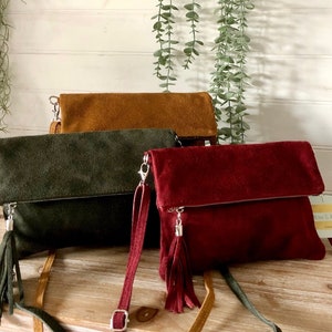 Tan suede online bag uk