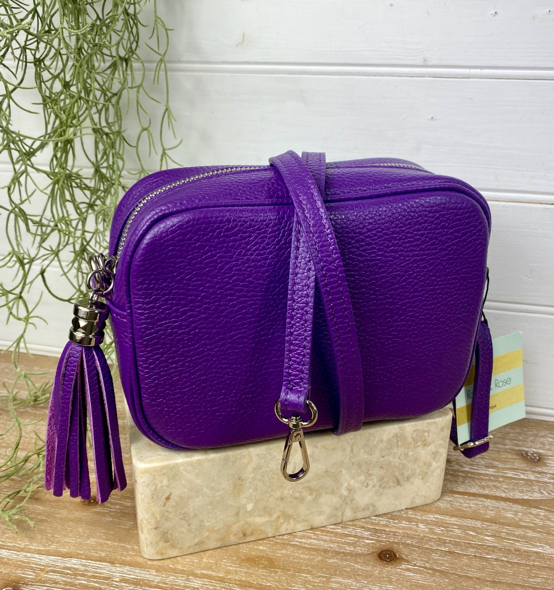 Genuine Leather Handcrafted Small Handbag Women (Plum) – Maheejaa