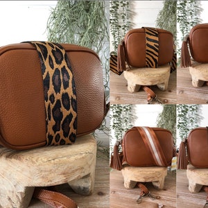 Tan Crossbody Bag, Dark Tan Leather Cross Body Bag, Brown Leather Tassel Bag, Tan Crossbody, Tan Disco Bag, Tan Camera Bag, Genuine Leather