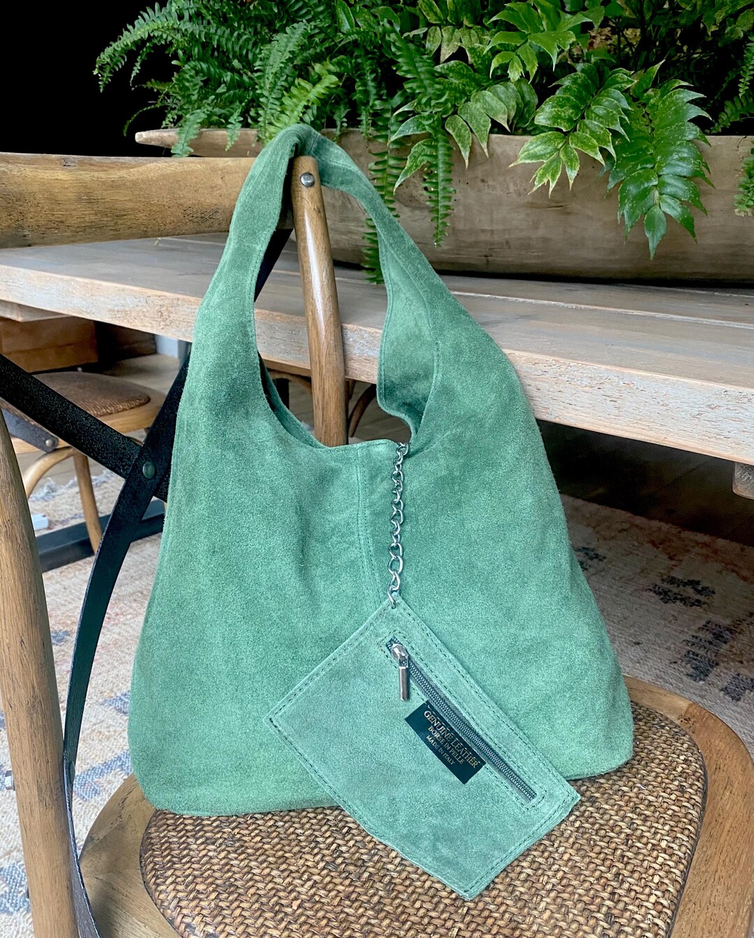 Suede Hobo Bag