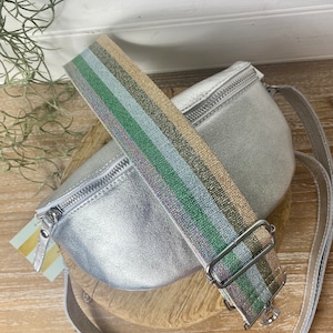 Silver Sling Bag, Silver Bum Bag, Silver Purse, Silver Waist Bag, Silver Crossbody Bag, Silver Chest Bag, Silver Fanny Pack Bag, Metallic