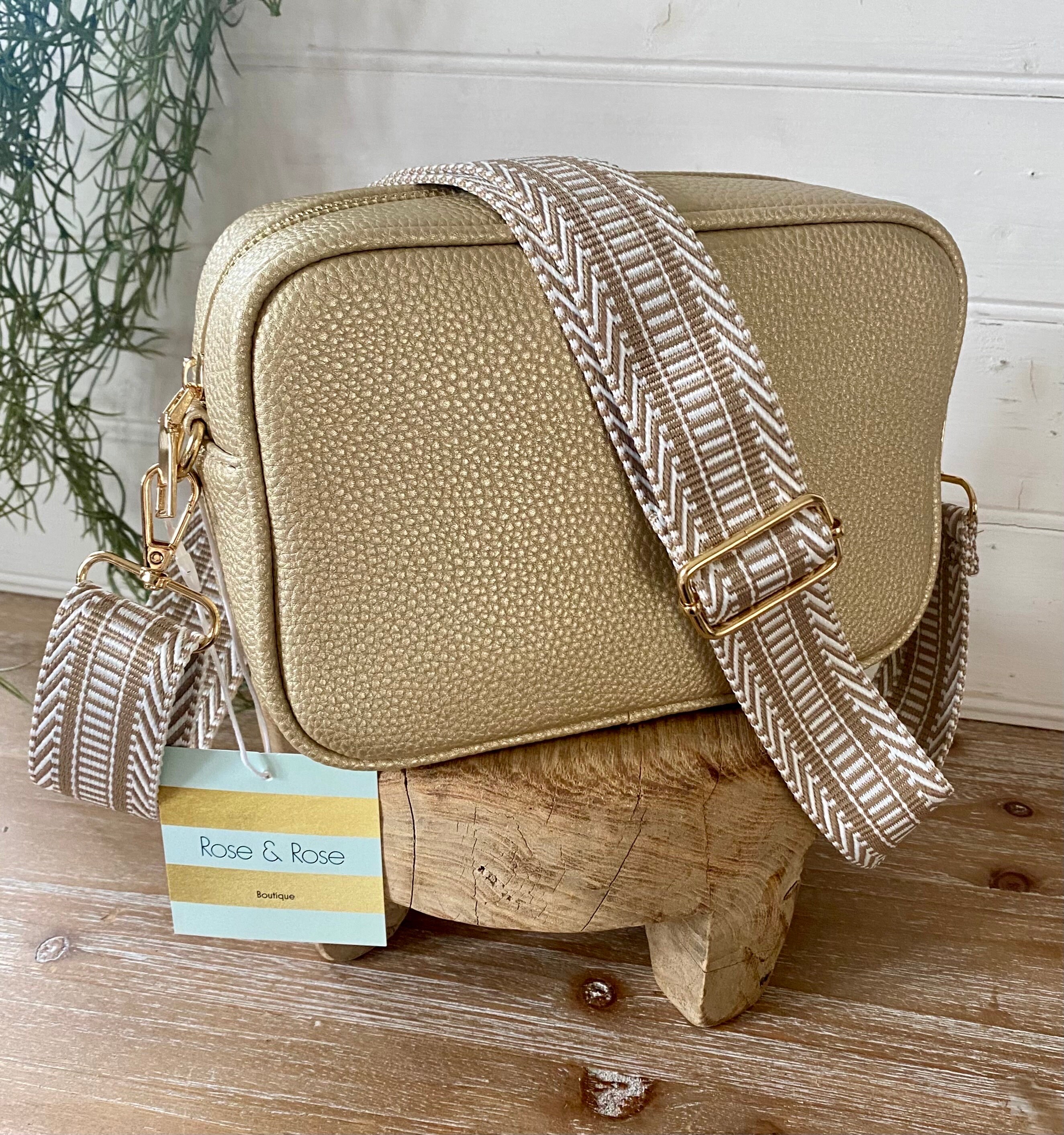 Bolso bandolera dorado bolso dorado con dos correas cuerpo cruzado de cuero vegano dorado bolso dorado sin cuero bolso dorado de PU regalo de San Valentin para ella Etsy Espana
