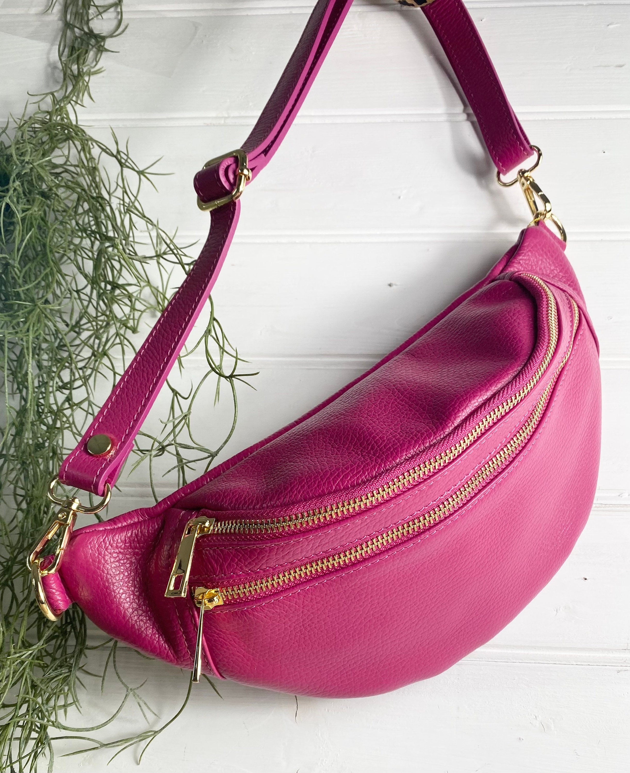 Hot Pink Sling Bag Fuchsia Chest Bag Holiday Bag Magenta Fanny Pack Large Pink Bum Bag Hot Pink Purse Festival Bag Cerise Bum Bag Etsy