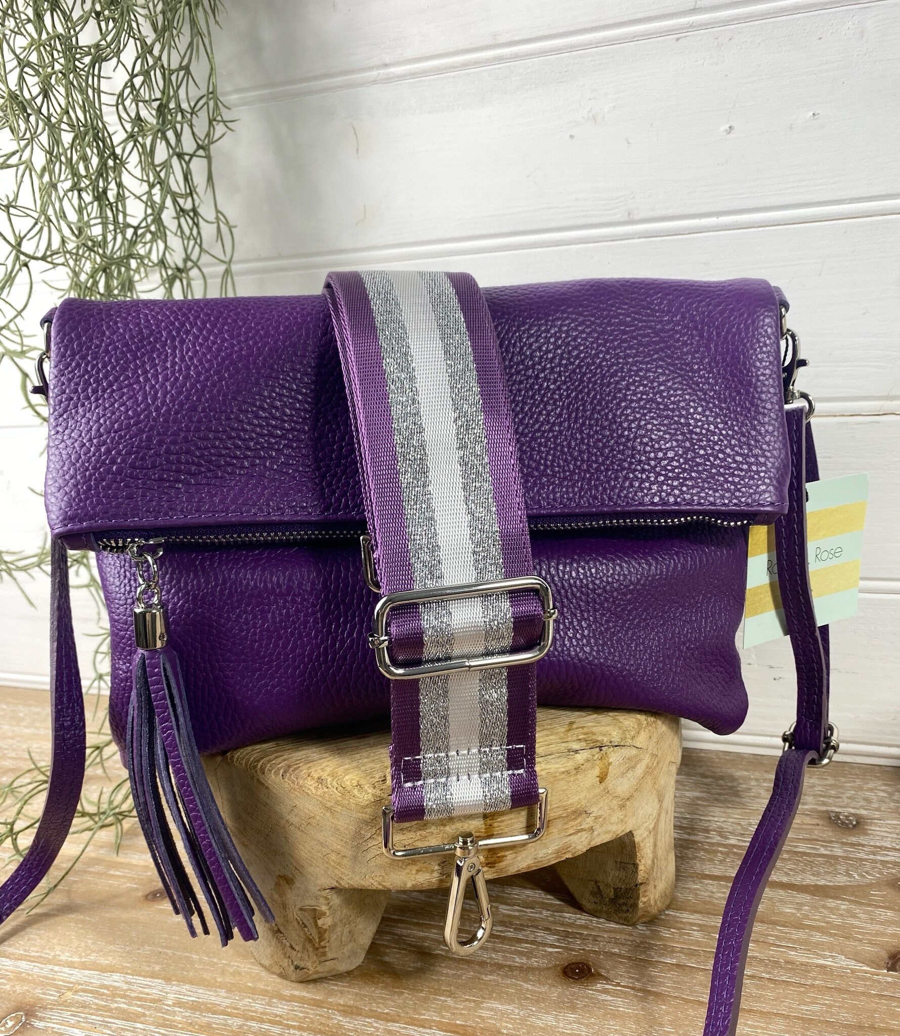 Purple leather handbags for sale sale