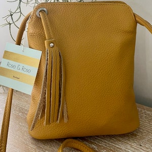 Mustard Crossbody Bag, Mustard Leather Bag, Mustard Tassel Bag, Mustard Purse, Yellow Bag, Yellow Tassel Bag, Mustard Handbag, Yellow Purse
