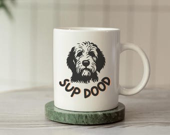 Funny Goldendoodle Mug: "Sup Dood" Coffee Cup, Dog Lover Gift