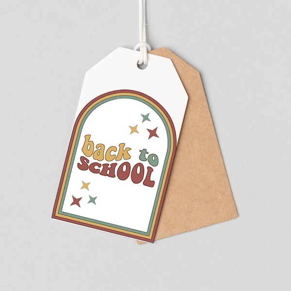 Back to school treat tags, Printable School Treat Tags,Treat Bag Tags, Back to school, First Day of School Treats, Printable Gift Tags,retro