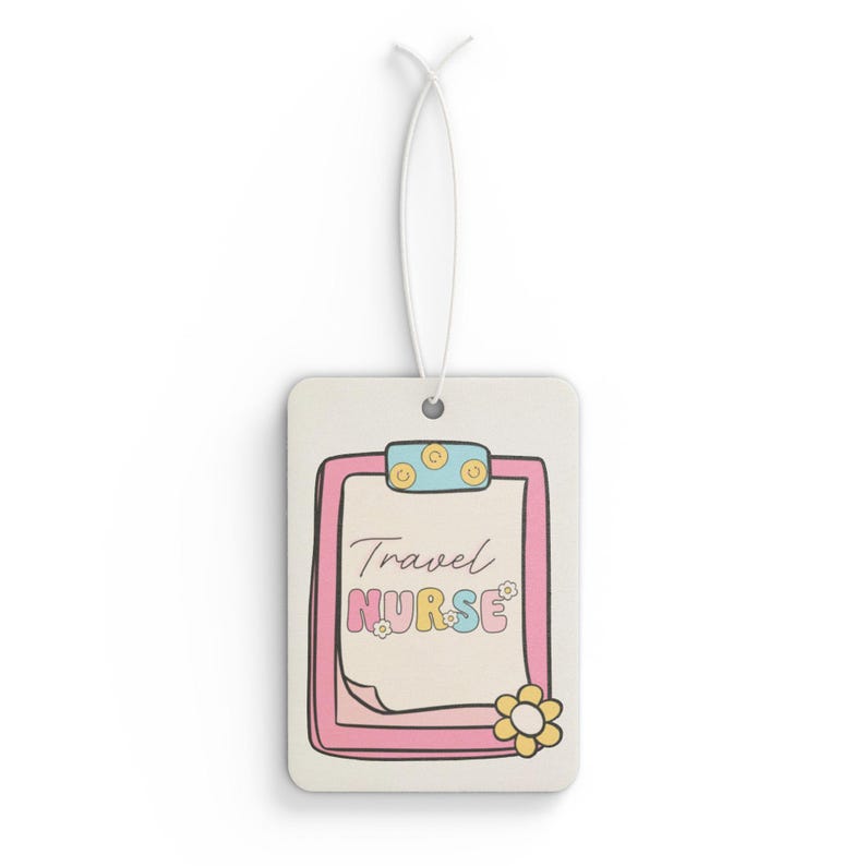 Travel Nurse Car Air Freshener: New Car, Pine, Black Ice Scents image 2