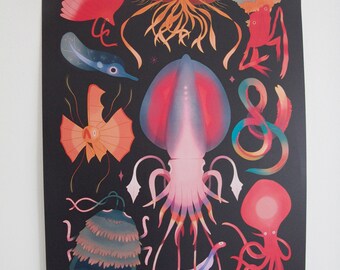 A3 original poster by Billy Partridge- "Sacred Seas"