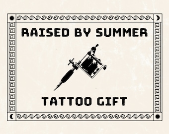 TATTOO GIFT | Artist Raised By Summer | Permit To Use Artwork | One Time Permission | Surf And Ocean Inspired | Ink | DigitalDownload