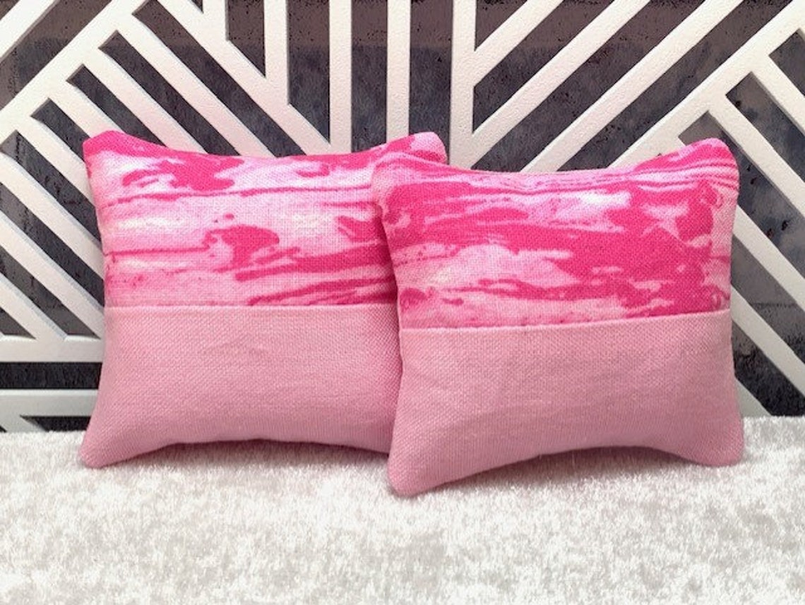 Pink Marble Design Double Size Blanket & Cushions Set Barbie Doll Size 16 Scale Etsy Canada