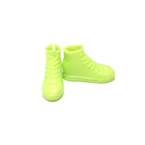 Green High Cut Running Shoes Sneakers Doll Scale 1 6 Etsy Canada