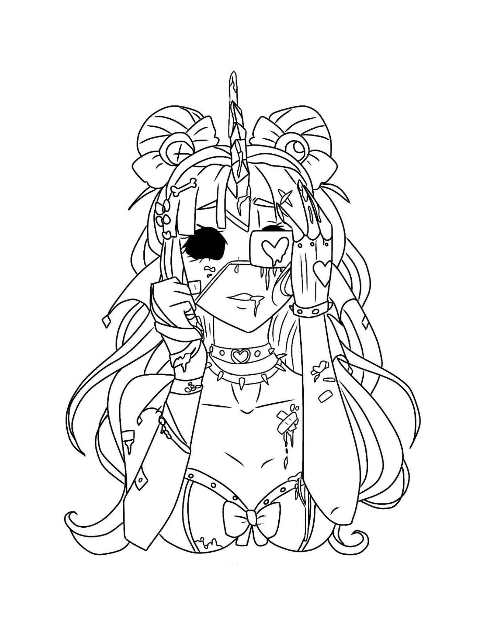 Creepy Goth Coloring Pages - Etsy
