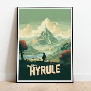 Hyrule Travel Digital Download Poster | Legend of Zelda Poster | Hyrule Poster | Travel Hyrule