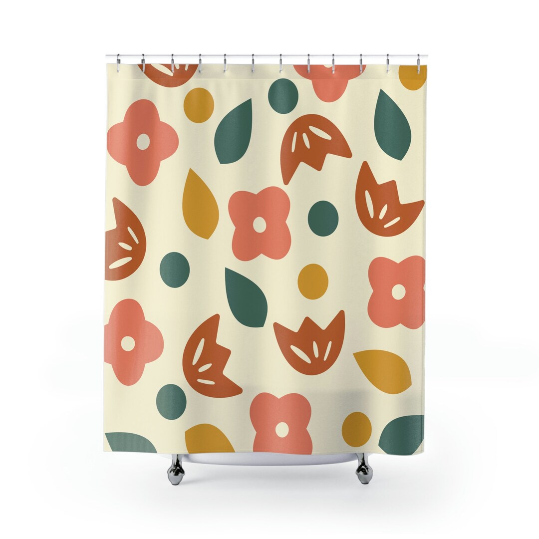 Vintage Floral Shower Curtain - Etsy