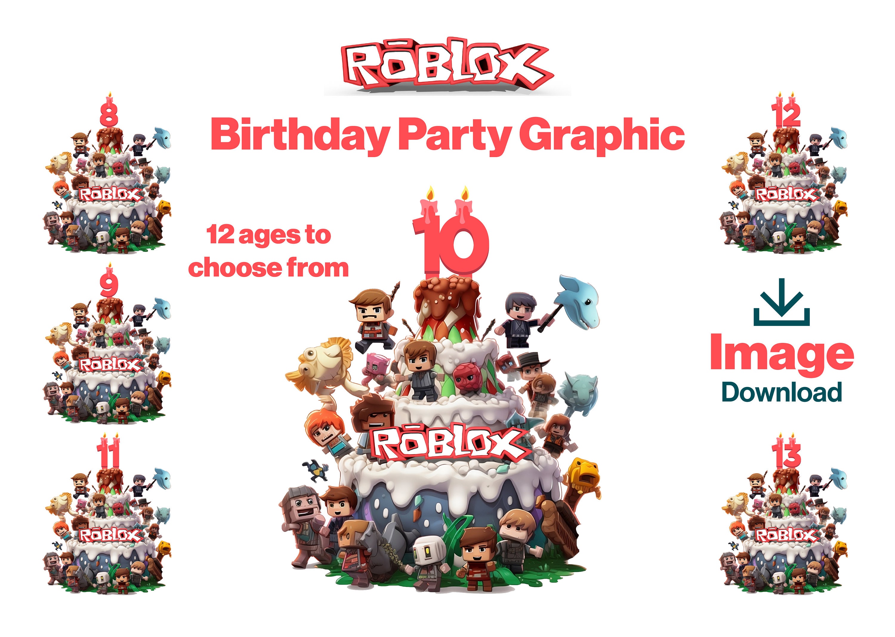 Roblox Birthday PNG Image Download Roblox Download Roblox - Etsy Canada