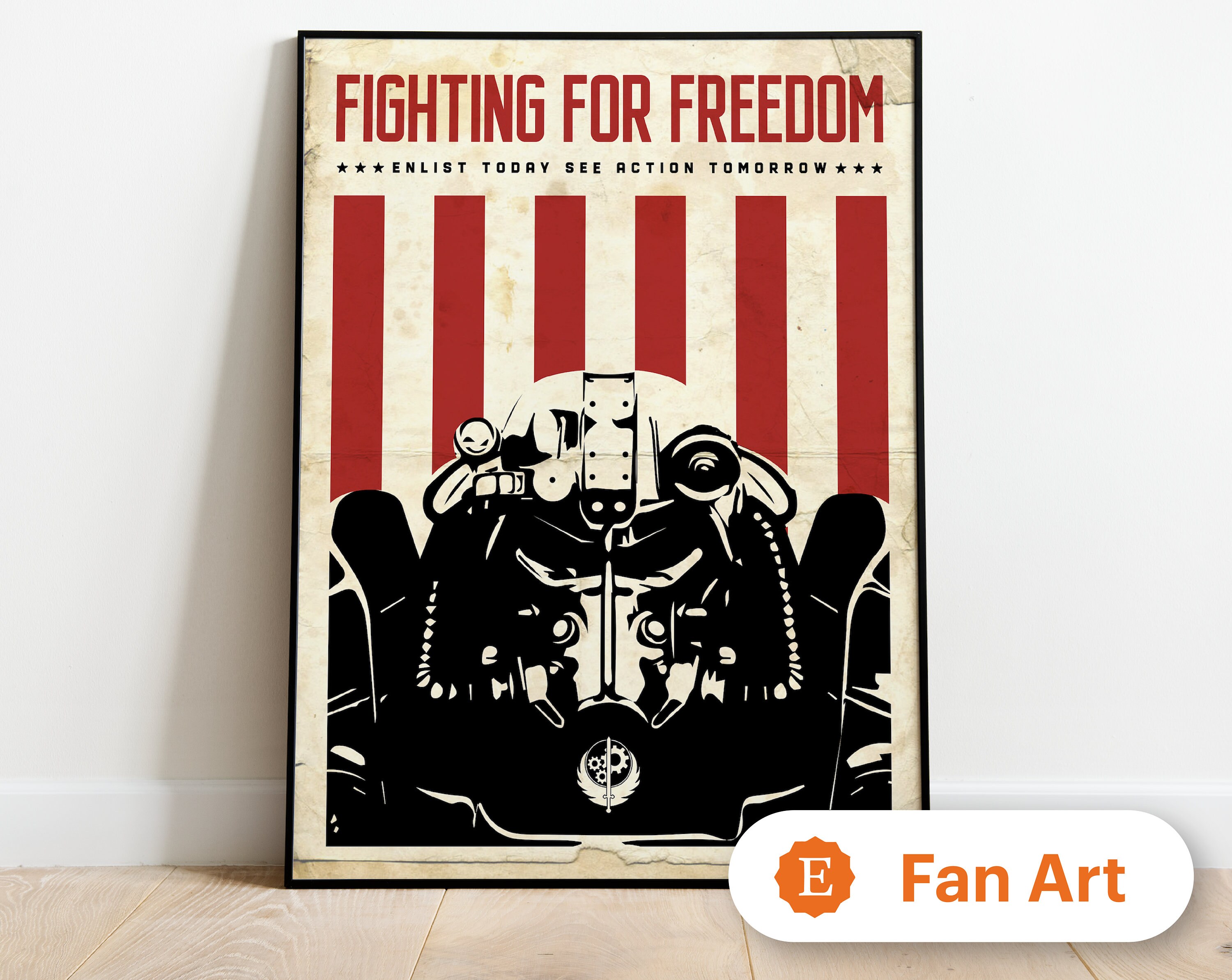 Hd Fallout 4 New Vegas Fallout 4 Power Armor Matte Finish Poster