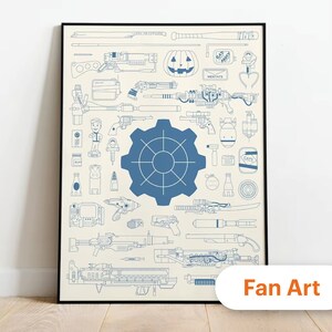 Fallout Poster | Great Fallout Christmas Gift for a fan | Minimalist Fallout Inspired Poster | Fallout Poster | Fallout New Vegas