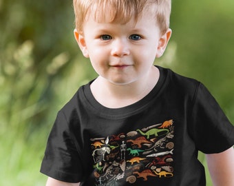 Dinosaur Lover Kids Shirt: Prehistoric Animal Fossil Tee