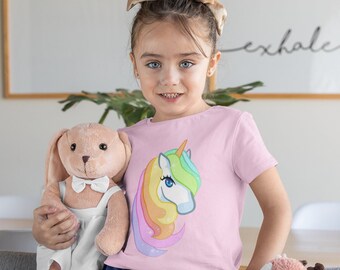 Unicorn Kids T-Shirt,Pony Beautiful  Shirt, Pony T-Shirt, Little girl top, birthday gift, Pony Animal Kids Cute Children Toddler Baby Girl