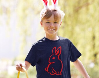 Cute Easter Rabbit T-Shirt, Bunny Print Design