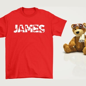 Dinosaurier personalisierte T-Shirt - Dinosaurier-Liebhaber Kinder Shirt - T-Rex Fügen Sie Ihren eigenen Text Print Shirt -Custom -Kind Kleinkind mit Dinosaurier Brief