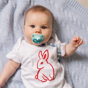 Year of the Rabbit Baby Onesie: Lunar New Year Red Jumpsuit