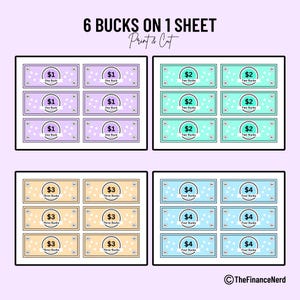 Editable Kids Reward Bucks Printable, Kids Reward Coupons, Chore Bucks ...
